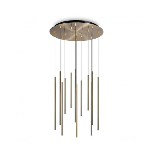 Ideal Lux Suspension Filo 12 ampoules Métal,aluminium Laiton