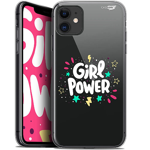 Caseink Coque arrière Apple iPhone 11 (6.1 ) Gel HD [ Nouvelle Collection - Souple - Antichoc - Imprimé en France] Girl Power