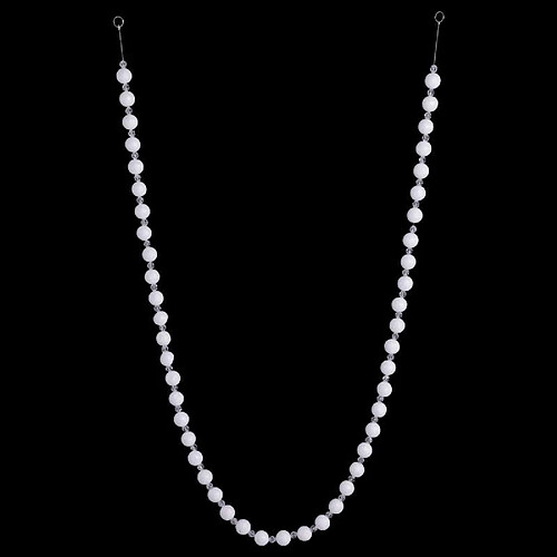 Guirlande de Noël Perles Polaire 144cm Blanc