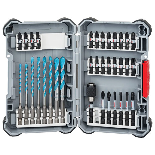 coffret de percage et vissage - 35 pièces - bosch 2608577147