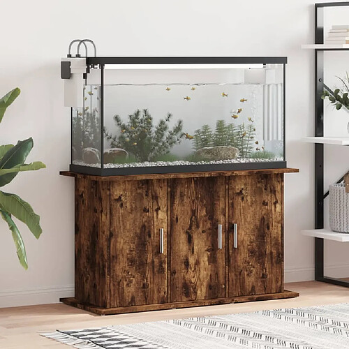 vidaXL Support pour aquarium chêne fumé 101x41x58 cm bois d'ingénierie