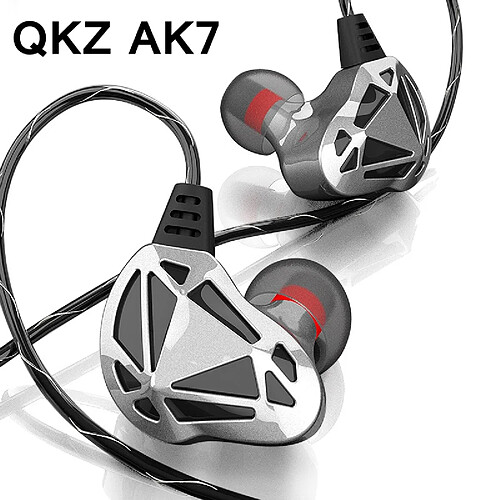 GUPBOO QKZ AK7 3.5mm casque filaire musique Hi-Fi double lecteur casque basse stéréo casque jeu sport casque avec micro