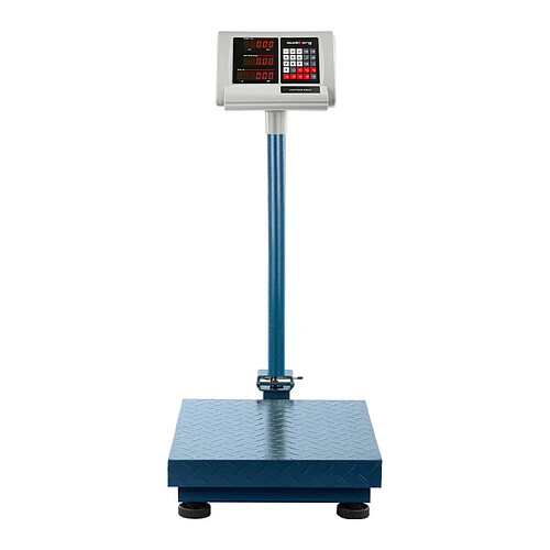 Helloshop26 Balance plateforme - 300 kg / 50 g - 40 x 50 cm compacte bleu 14_0000641