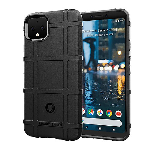 Wewoo Coque Souple Housse en silicone de protection de couverture de antichoc pour Google Pixel 4 XL Noir