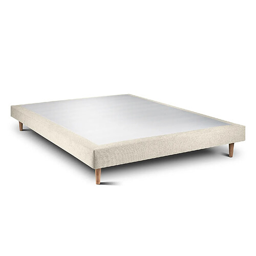 Sommeil de plomb Sommier Tapissier Tissu Beige clair 150x190 H29cm