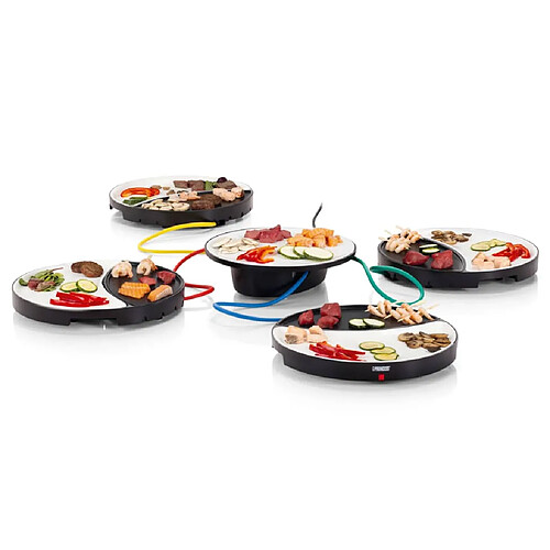 Princess Gril de table pour 4 personnes Dinner4All 1000W Blanc et noir