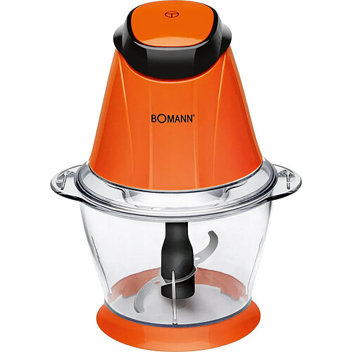 Mini Hachoir Electrique Bol 1 L fonction de broyage de glace, 250, Orange, Bomann, MZ 449 CB