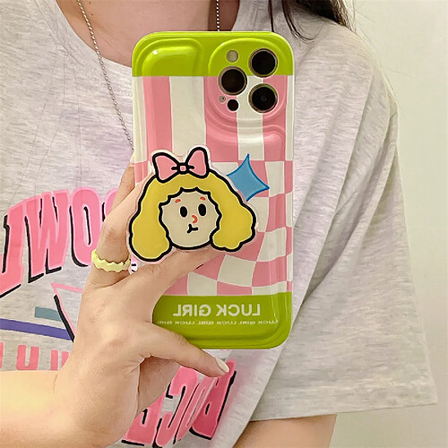 GUPBOO Étui pour iPhone11ProMax Pink Lingge Girl Porte-étui pour téléphone japonais et coréen Femme