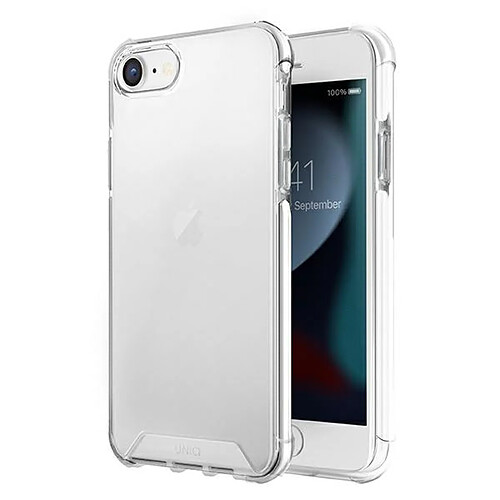 uniq etui combatterie iphone se 2022 / se 2020 /7/8 blanc/blanc blanc