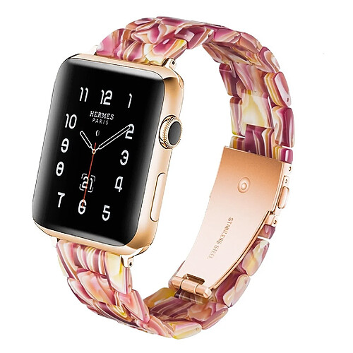 Wewoo Bracelet de montre en résine Simple Fashion pour Apple Watch séries 5 et 4 40 mm et séries 3 et 2 et 1 38 mm rouge