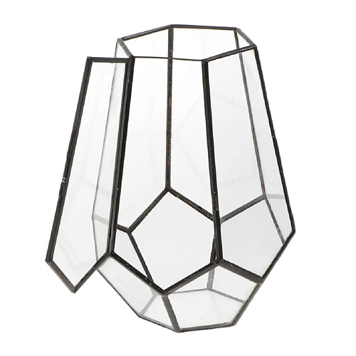 Nordic Hexagonal Chandelier En Verre Maison De Fleurs De Mariage Boîte Décor Noir