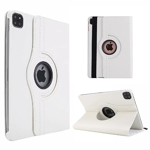 Xeptio Etui rotatif 360 degrés blanc Apple iPad AIR 4 10,9 pouces 2020 / iPad AIR 5 M1 2022 - Housse Pochette protection iPad Air 4eme / 5eme generation