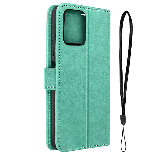 Avizar Étui Mandala Fleur pour Xiaomi Redmi 10 et Redmi 10 2022 avec Portefeuille Vert