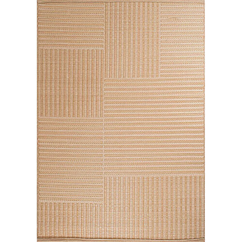 Jardindeco Tapis extérieur en polypropylène Spargi 1745 beige 150 x 220 cm.