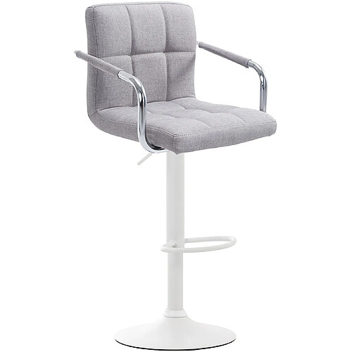 Non Tabouret de bar Lucy V2 tissu blanc