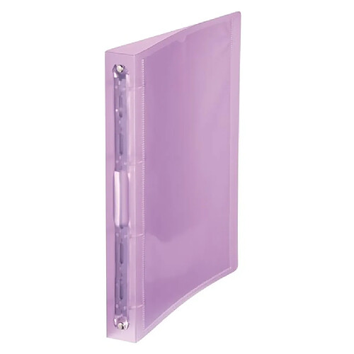 Classeur 4 anneaux plastique Viquel A4 personnalisable dos 3,5 cm mauve translucide