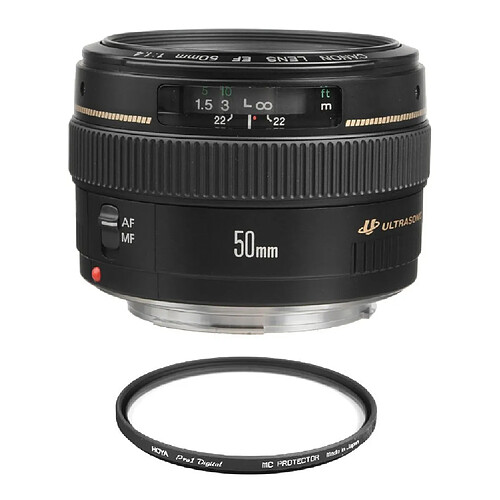 CANON EF 50mm F1.4 USM + HOYA 58mm PRO 1D Protector