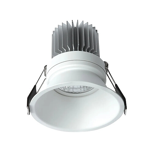 Inspired Downlight Encastré 10.8cm Rond 12W COB LED 4000K, 1080lm, Blanc Mat, Driver Inclus, 3 ans de Garantie