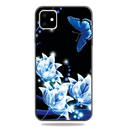 Wewoo Coque Souple mobile TPU gaufrée pour impression de modèle iPhone 11 papillon orchidée