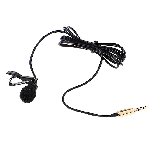 mini 3.5mm plug lapel clip-on microphone pour pc téléphone portable pad or