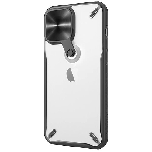 nillkin cyclops coque etui durable avec une couverture de camera et un support pliable pour iphone 13 pro max noir