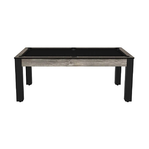 De Faugeres Billard convertible table 8 personnes Arizona (plateau et accessoires en option) Industriel , Noir (plateau) , Noir grainé (pieds)