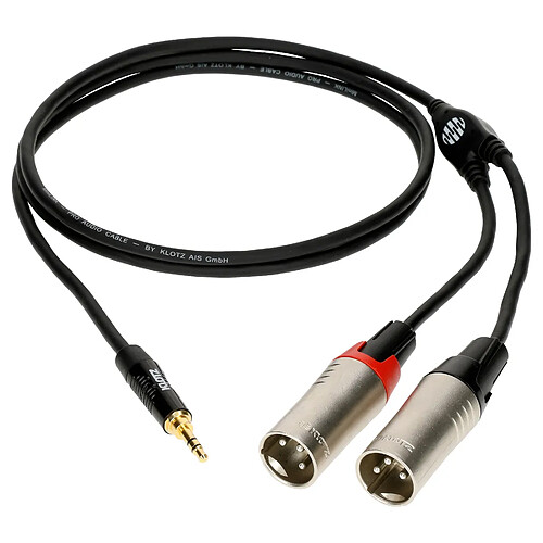 Câble Y mini-Jack TRS / 2x XLR mâles, 1.8m Klotz