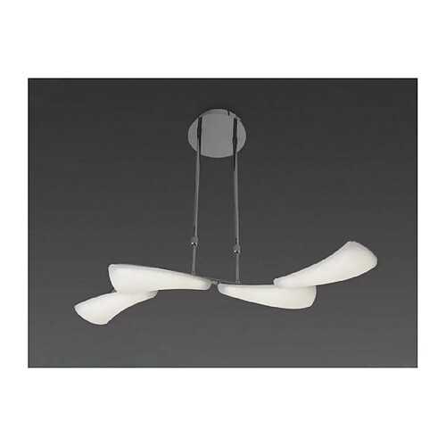 Luminaire Center Suspension Mistral télescopique 24W LED Line 3000K, 2160lm, chrome poli/acrylique givré