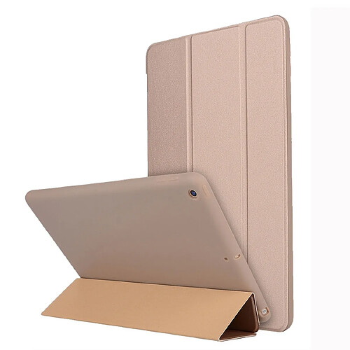 Wewoo Housse Étui Coque Pour iPad 10,2 pouces TPU Horizontal en cuir avec support à trois rabats Or