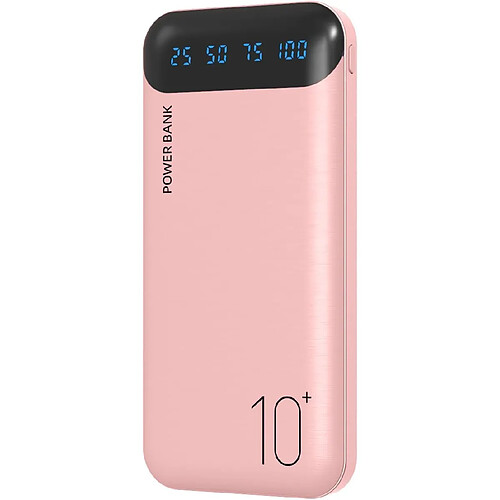 SANAG Power Bank 10000Mah Chargeur Portable Batterie Externe Avec 2 Sorties Usb 2,4 A Et Entrée Usb C Compatible Avec Huawei Iphone 12 11 X Ipad Samsung Galaxy S20 Android Tablette Plus (Pink, Large)