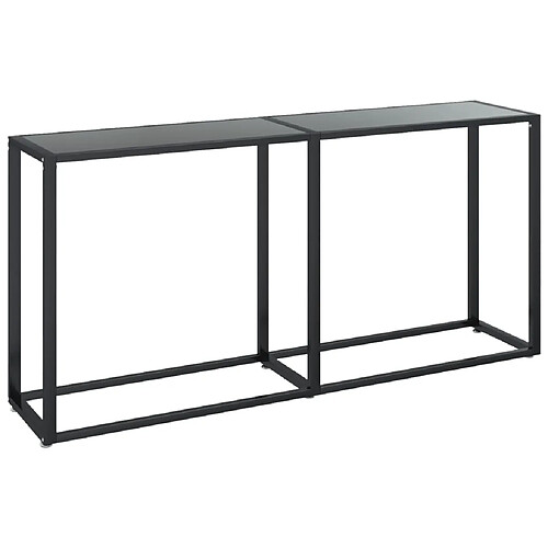 Maison Chic Table console | Meuble d'entrée | Table d'appoint Noir 160x35x75,5 cm Verre trempé -GKD16663