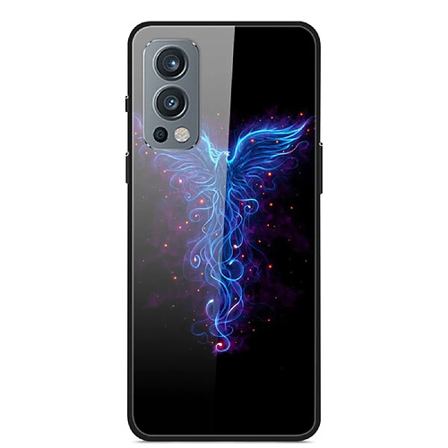 Coque en TPU antichoc avec support phénix bleu pour votre OnePlus Nord 2 5G