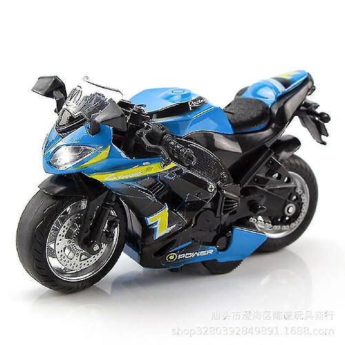 Universal Toys Diecast Tat Back Toys Modèle de moto de simulation de lumière sonore pour garçons