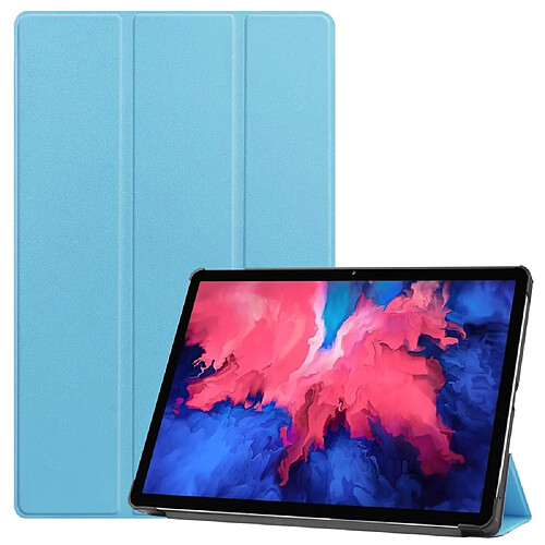 Etui en PU avec support tri-pliure bleu ciel pour votre Lenovo Xiao Xin Pad J606F