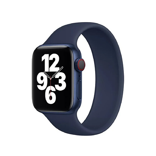 PHONECARE Bracelet Solo SiliconSense - Apple Watch Series 4 - 44mm (Poignet:190-200mm) - Bleu Foncé