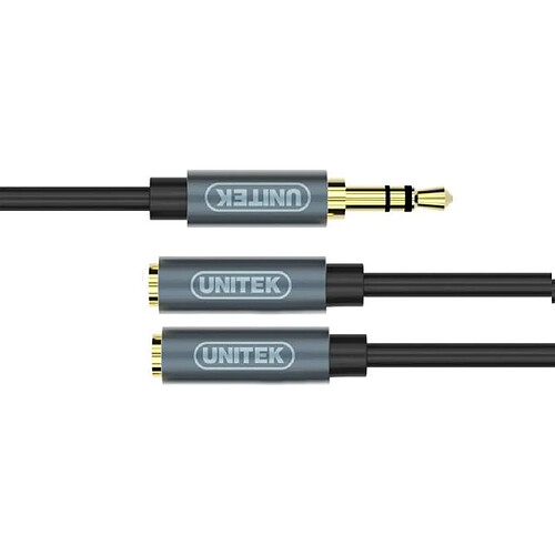 Unitek Jack 3.5mm - Jack 3.5mm x2 0.2m noir (Y-C956ABK)