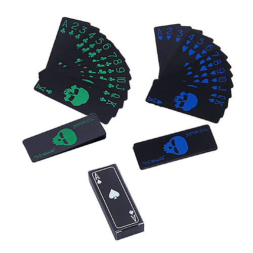 Haute Qualité En Plastique Nouvelle Taille De Poker Cartes à Jouer 1PC Mini Bleu + Vert