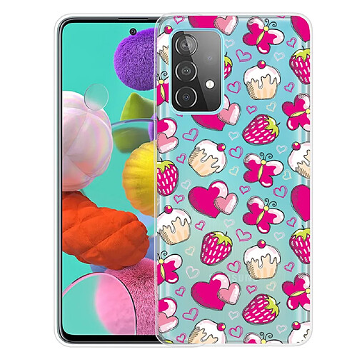 Coque en TPU anti-rayures Gâteaux et cœurs pour votre Samsung Galaxy A13 4G