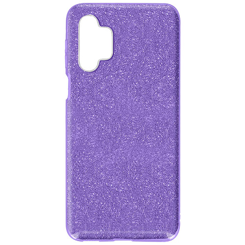 Avizar Coque Samsung Galaxy A32 5G Paillette Amovible Silicone Semi-rigide violet