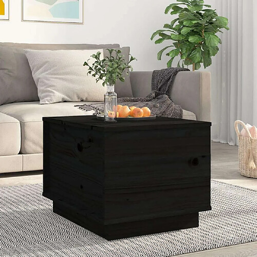 Maison Chic Table basse,Table Console Table d'appoint, Table pour salon Noir 40x50x35 cm Bois massif de pin -MN45844