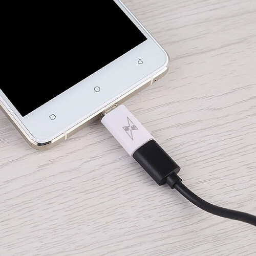 Wewoo Adaptateur de convertisseur USB-C / Type-C femelle vers micro USB mâle blanc