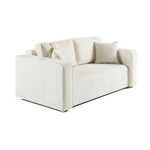 Bestmobilier Topaze - canapé droit 2 places - en tissu velours relief