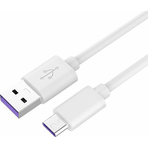 PremiumCord Câble de charge rapide USB-C, 1 m, charge super rapide de 5A, fiche USB 3.1 type C vers fiche USB 2.0, charge rapide et câble de données compatible avec les appareils de type C, blanc, 1 m