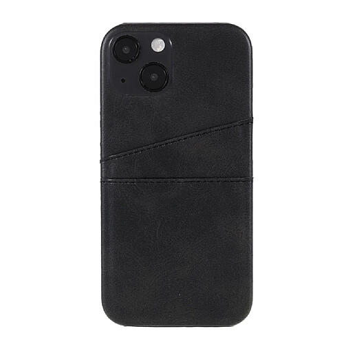 Coque en TPU + PU doubles bien protégés noir pour votre Apple iPhone 13 6.1 pouces