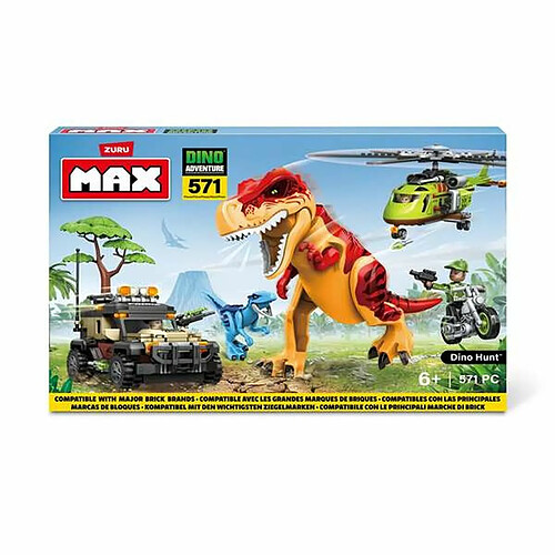 Jeu de construction + figurines Zuru Max Dino 33 x 48,3 x 7,6 cm 592 Pièces