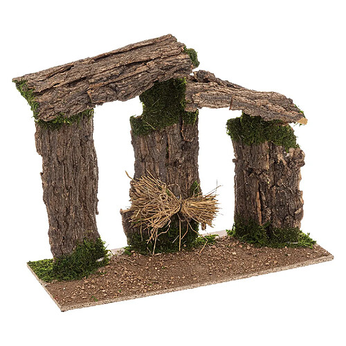 Feeric Lights And Christmas Crèche de Noël en bois et MDF - Hauteur 45 cm - Marron