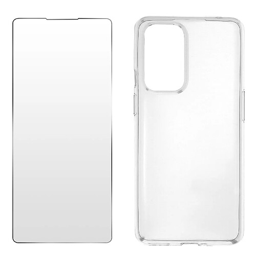 Avizar Coque OnePlus 9 Souple et Film Verre Trempé Dureté 9H Transparent