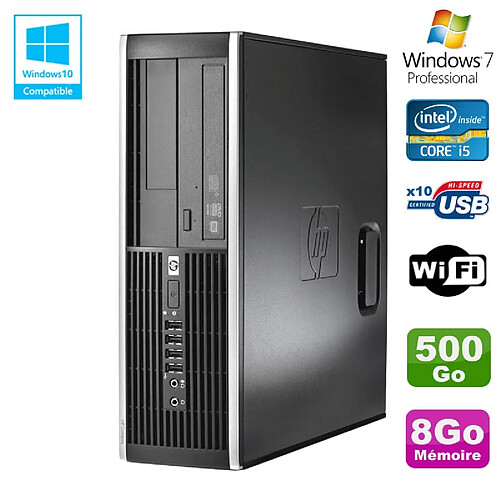 PC HP Elite 8300 SFF Core I5 3470 3.2GHz 8Go Disque 500Go Graveur USB3 Wifi W7 · Occasion