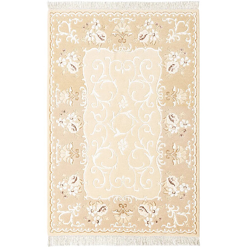 Vidal Tapis de laine 185x124 beige Darya