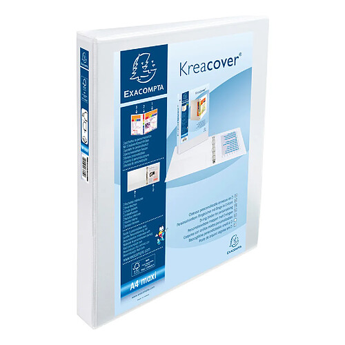 EXACOMPTA Classeur personnalisable Kreacover, A4 Maxi, blanc ()